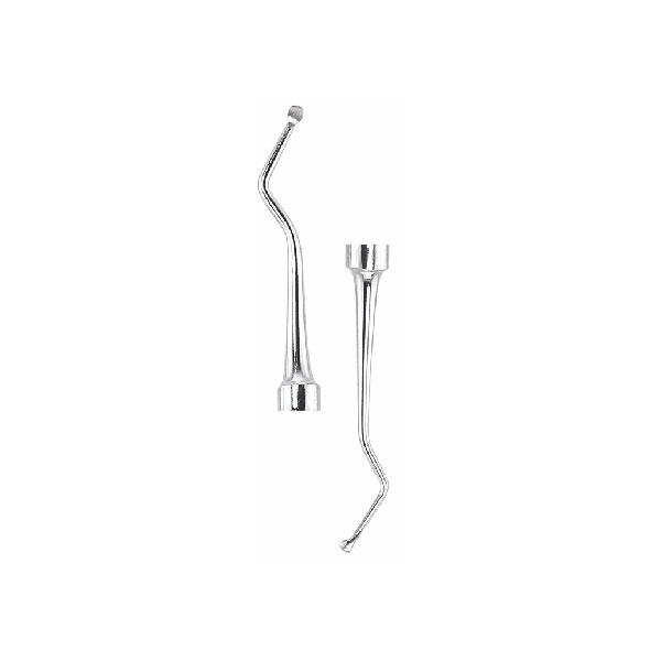 thumbnail image 2 of Premium Instruments Dental Excavator 127/128 - Double Ended Spoon Excavator, 2mm, Stainless Steel 2 of 2